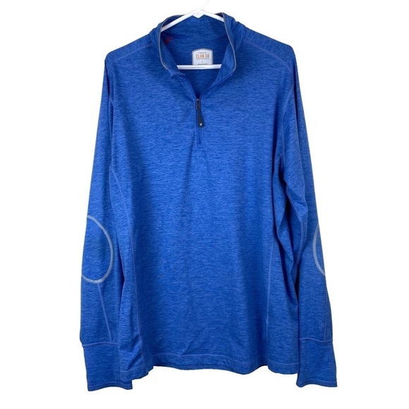 Men’s Cremieux Blue Pullover 1/4 Zip Shirt Size L Long Sleeves - Picture 9 of 10